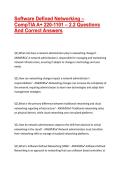 WGU D415 - Software Defined Networking EXAMS BUNDLE