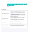 NURS 3309 Pathophysiology UTHSCSA EXAM 1 Questions  with Correct Answers