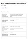 NURS 3309 Musculoskeletal Exam Questions and Answers