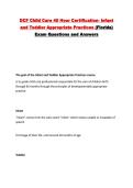 DCF Child Care 40 Hour Certification- Infant and Toddler Appropriate Practices &lpar;Florida&rpar; Exam Questions and Answers