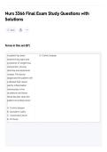 Nurs 3366 Final Exam Study Questions with Solutions
