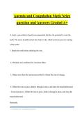 Anemia and Coagulation Meds Nclex question and Answers Graded A&plus;