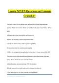 Anemia NCLEX Questions and Answers Graded A&plus;