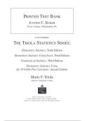 THE TRIOLA STATISTICS SERIES&colon; Elementary Statistics&comma; Tenth Edition Elementary Statistics Using Excel&comma; Third Edition Essentials of Statistics&comma; Third Edition