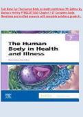 Test Bank For The Human Body in Health and Illness 7th Edition By Barbara Herlihy 9780323711265 Chapter 1-27 Complete Guide Questions and verified answers with coTest Bank For The Human Body in Health and Illness 7th Edition By Barbara Herlihy 97803237112