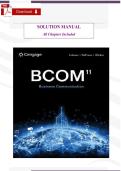 Solutions Manual for BCOM &lpar;11th Edition&comma; Carol M&period; Lehman&rpar; &ndash; Verified Complete Guide &lpar;Chapters 1&ndash;14&comma; With Step‑by‑Step Solutions&rpar;