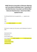 AAERT &lpar;American Association of Electronic Reporters and Transcribers&rpar; Certification Exam &vert; Featuring CET &lpar;Certified Electronic Transcriber&rpar; and CER &lpar;Certified Electronic Reporter&rpar; Exam &vert; Actual Exam 2026 &vert; Updated Version
