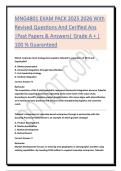 MNG4801 EXAM PACK 2025 2026 With Revised Questions And Cerified Ans  &vert;Past Papers & Answers&vert; Grade A &plus; &vert; 100 &percnt; Guaranteed