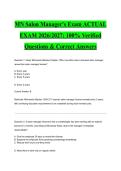 MN Salon Manager's Exam ACTUAL EXAM 2026&sol;2027&colon; 100&percnt; Verified Questions & Correct Answers
