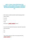 MDC II FINAL EXAM PREPARATION  NEWEST 2026 QUESTIONS and CORRECT  DETAILED ANSWERS ALREADY GRADED  A&plus; 