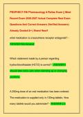 PROPHECY RN Pharmacology A Relias Exam &vert;&vert; Most  Recent Exam 2026-2027 Actual Complete Real Exam  Questions And Correct Answers &lpar;Verified Answers&rpar;  Already Graded A&plus; &vert; Brand New&excl;&excl; 