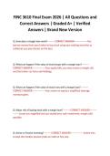 FINC 3610 Final Exam 2026 &vert; All Questions and Correct Answers &vert; Graded A&plus; &vert; Verified Answers &vert; Brand New Version