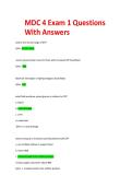 MDC 4 Exam 1 Questions With Answers 
