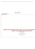 NURS 481 L Clinical Judgment Plan for Patient C&period;H&period; a 40-year-old female with Complete Solution &vert; Latest Update &vert; West Coast University