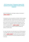 PPR Practice Exam 3 Preparation Newest 2026  Questions and Correct Detailed Answers Already  Graded A&plus; 