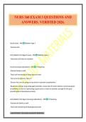 NURS 360 EXAM 3 QUESTIONS AND ANSWERS&period; VERIFIED 202