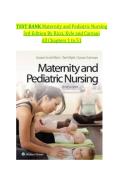 Maternity and Pediatric Nursing 3rd Edition by Ricci&comma; Kyle&comma; and Carman &ndash; Complete Test Bank Chapters 1&ndash;51