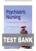Psychiatric Nursing&colon; Contemporary Practice 7th Edition by Mary Ann Boyd &ndash; Complete Test Bank Exam Preparation Material
