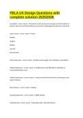 FBLA UX Design Questions with complete solution 2025&sol;2026
