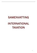 Samenvatting -  International Taxation  &lpar;C05B2a&rpar;