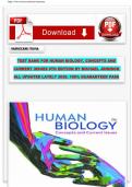 Test Bank for Human Biology&colon; Concepts and Current Issues&comma; 9th Edition by Michael D&period; Johnson &vert; All Chapters