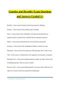 Genetics and Heredity Exam Questions and Answers Graded A&plus;