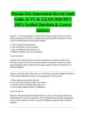 Phoenix Fire Department Recruit Study Guide ACTUAL EXAM 2026&sol;2027&colon; 100&percnt; Verified Questions & Correct Answers