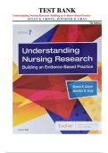 Understanding Nursing Research Test Bank 7th Edition &vert; Grove & Gray