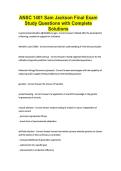 ANSC 1401 Sam Jackson Final Exam Study Questions with Complete Solutions