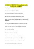 ANSC 1401 EXAM 1 Study Guide with Complete Solutions