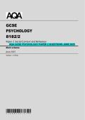 AQA GCSE PSYCHOLOGY PAPER 2 QUESTIONS JUNE 2025