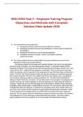 WGU D353 Task 2 - Employee Training Program Objectives and Methods with Complete Solution &vert; New Update 2026 