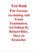 Test Bank for Forensic Accounting and Fraud Examination&comma; 3rd Edition by Mary-Jo Kranacher&vert; 9781394200924&vert; All Chapters 1-16&vert; LATEST &vert;2026