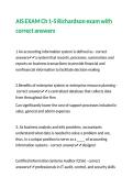 AIS EXAM Ch 1-5 Richardson exam with correct answers