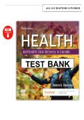 Health and Health Care Delivery in Canada &ndash; Thompson&comma; 4th Edition &ndash; Complete Test Bank with Answers
