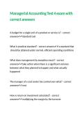 Managerial Accounting Test 4 exam with correct answers