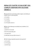 NUR166 ECPI CHAPTER 32 EXAM SCRIPT 2026 COMPLETE QUESTIONS WITH SOLUTIONS GRADED A&plus;