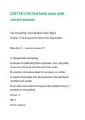 COST CH1 MC Test bank exam with correct answers