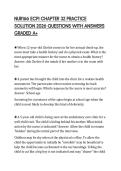 NUR166 ECPI CHAPTER 32 PRACTICE SOLUTION 2026 QUESTIONS WITH ANSWERS GRADED A&plus;