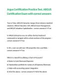 Argus Certification Practice Test&comma; ARGUS Certification Exam with correct answers