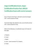 Argus Certification Exam&comma; Argus Certification Practice Test&comma; ARGUS Certification Exam with correct answers