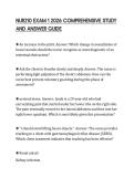 NUR210 EXAM 1 2026 COMPREHENSIVE STUDY AND ANSWER GUIDE