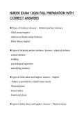 NUR210 EXAM 1 2026 FULL PREPARATION WITH CORRECT ANSWERS