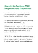 Chapter Review Question for ARGUS Enterprise exam with correct answers 
