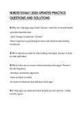 NUR210 EXAM 1 2026 UPDATED PRACTICE QUESTIONS AND SOLUTIONS