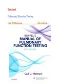 Test Bank for Ruppel's Manual of Pulmonary Function Testing 11th Edition &lpar;Mottram&comma; 2026&rpar; &comma;All Chapters&period;