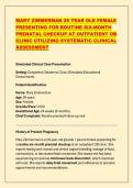 MARY ZIMMERMAN 29 YEAR OLD FEMALE  PRESENTING FOR ROUTINE SIX-MONTH  PRENATAL CHECKUP AT OUTPATIENT OB  CLINIC UTILIZING SYSTEMATIC CLINICAL  ASSESSMENT