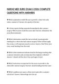 NUR242 MED SURG EXAM 5 2026 COMPLETE QUESTIONS WITH ANSWERS