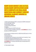 RAMP EXAM NEWEST 2026 ACTUAL  EXAM&vert; RAMP CERTIFICATION EXAM  WITH COMPLETE 250 REAL EXAM  QUESTIONS AND CORRECT VERIFIED  ANSWERS&sol; ALREADY GRADED A&plus;  &lpar;BRAND NEW&excl;&excl;&rpar;