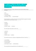 A&P II FINAL EXAM STUDY Guide Questions All Answered Correct Graded A&plus;&period;
